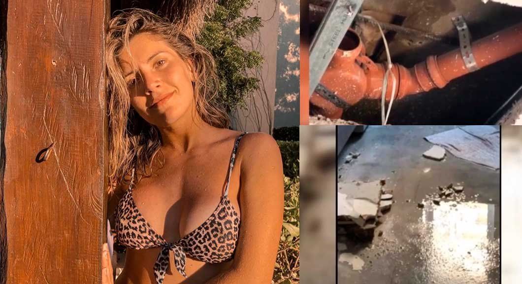 Así quedó el departamento de Laurita Fernández tras la rotura del caño