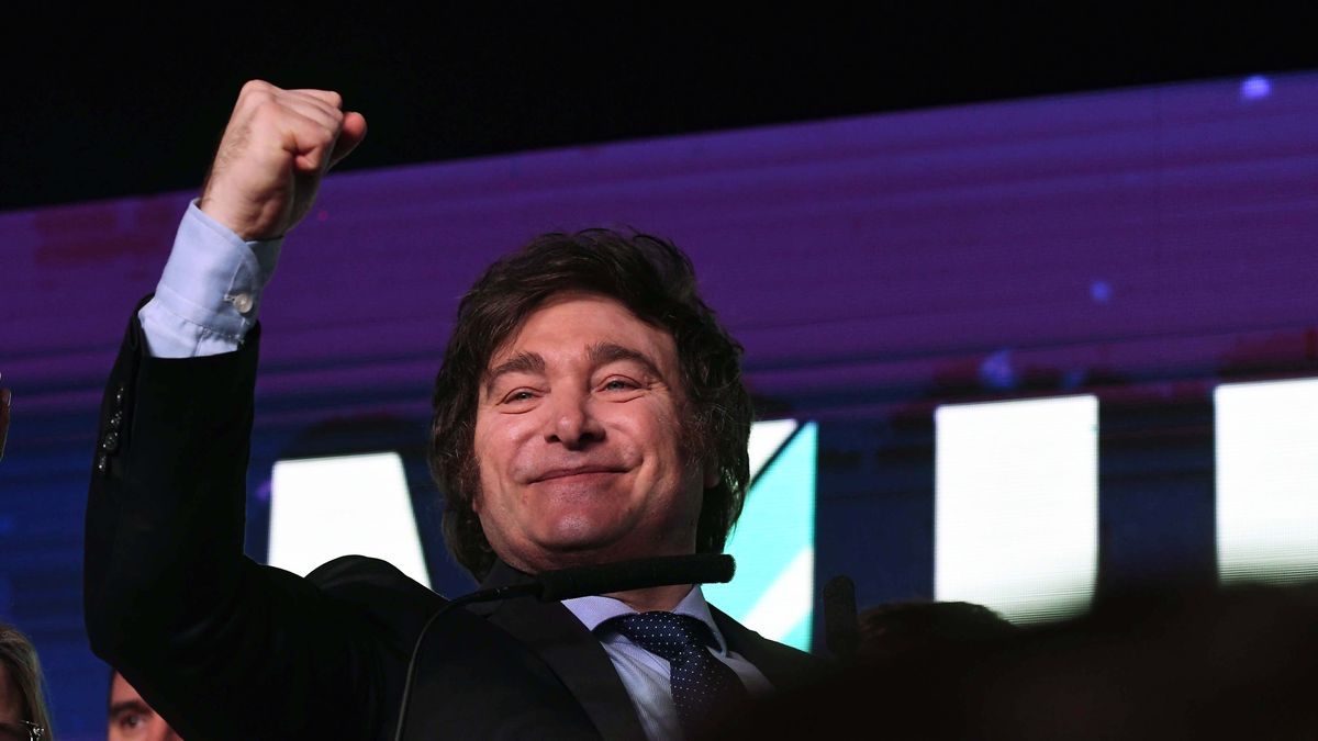 Javier Milei celebró su triunfo en las PASO: Estamos frente al fin del modelo de la casta. (Télam)