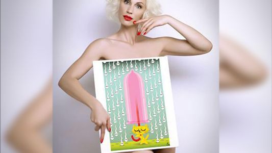 Ingrid Grudke apoyó la campaña de la lucha contra el Sida