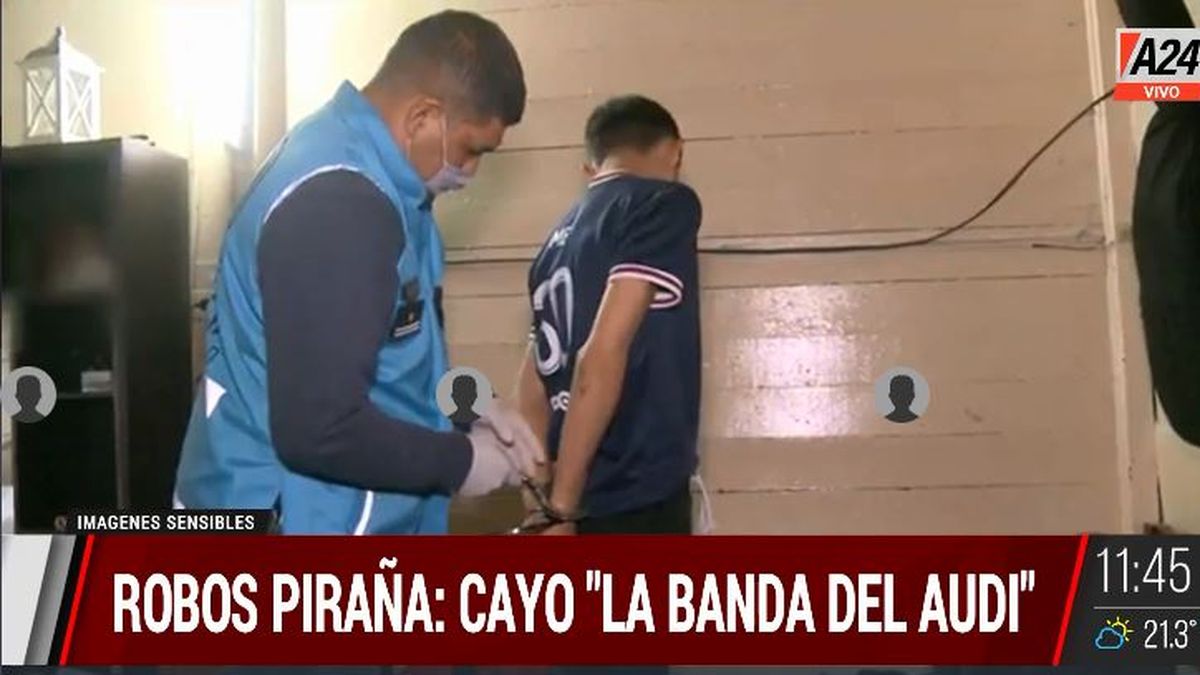 Moreno: así fue la detención de parte de La banda del Audi. (Captura de Tv)