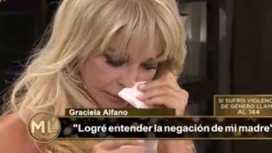 Graciela Alfano lloró en la mesa de Mirtha Legrand al contar el episodio de abuso que sufrió