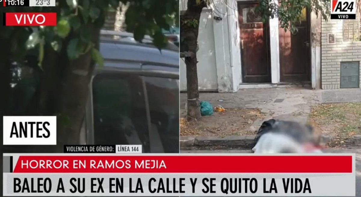Intentó matar a su ex mujer y se mató. (Foto: captura de TV)
