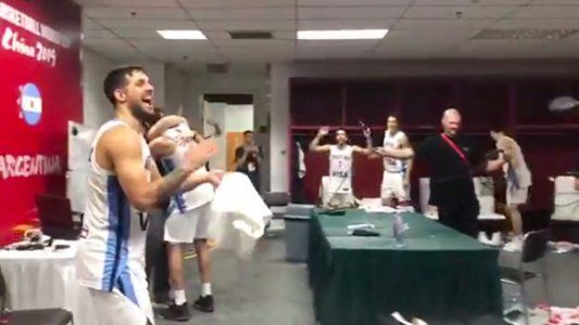 Así fue la celebración de la selección en el vestuario