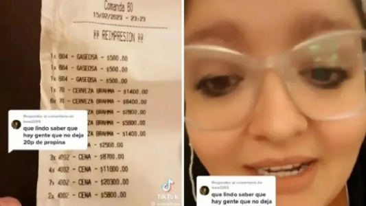 Atendió una mesa con 17 personas y no ocultó su enojo por la propina: Para llorar