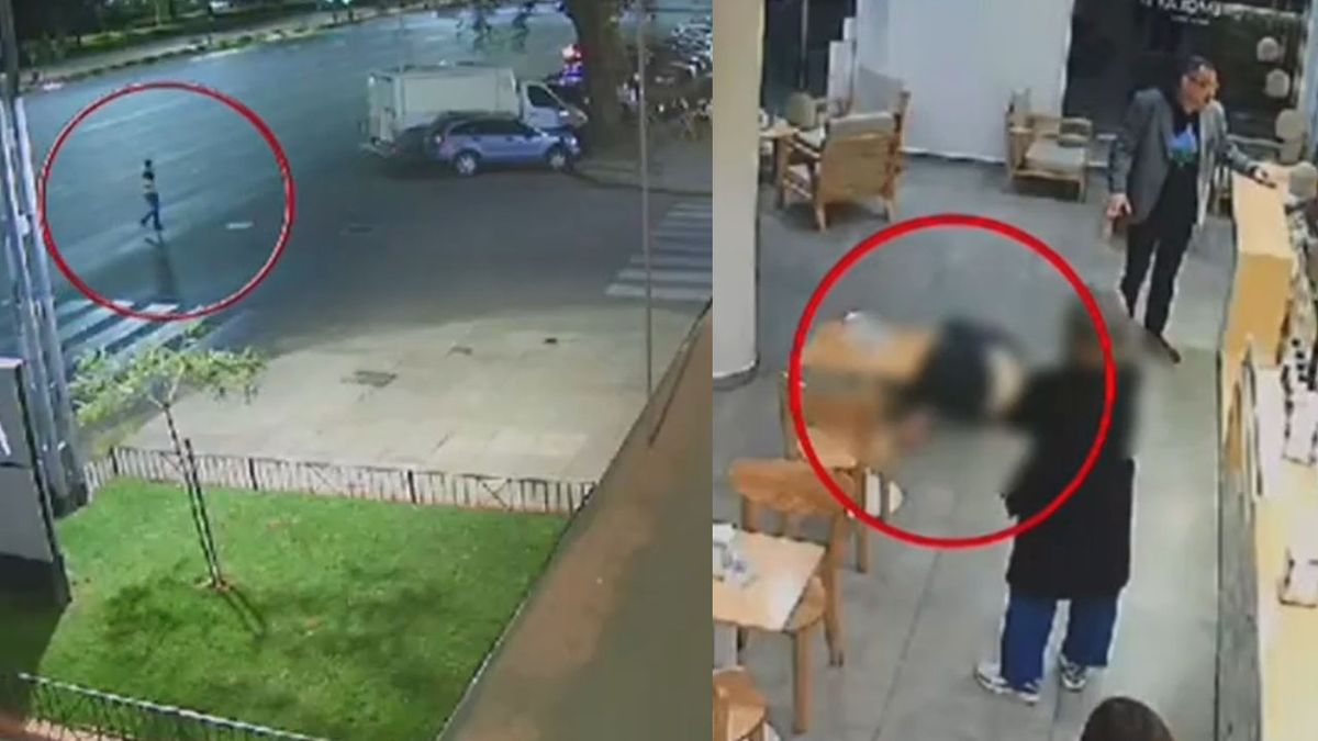 Barbieri, cruza herido de muerte la avenida del Libertador. Cae exhausto en el interior de una reconocida helader&iacute;a. No pudieron salvarlo. (Foto: Captura de TV)