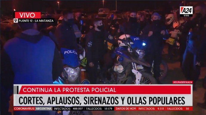 Crece la protesta de la Policía Bonaerense mientras siguen trabadas las negociaciones salariales