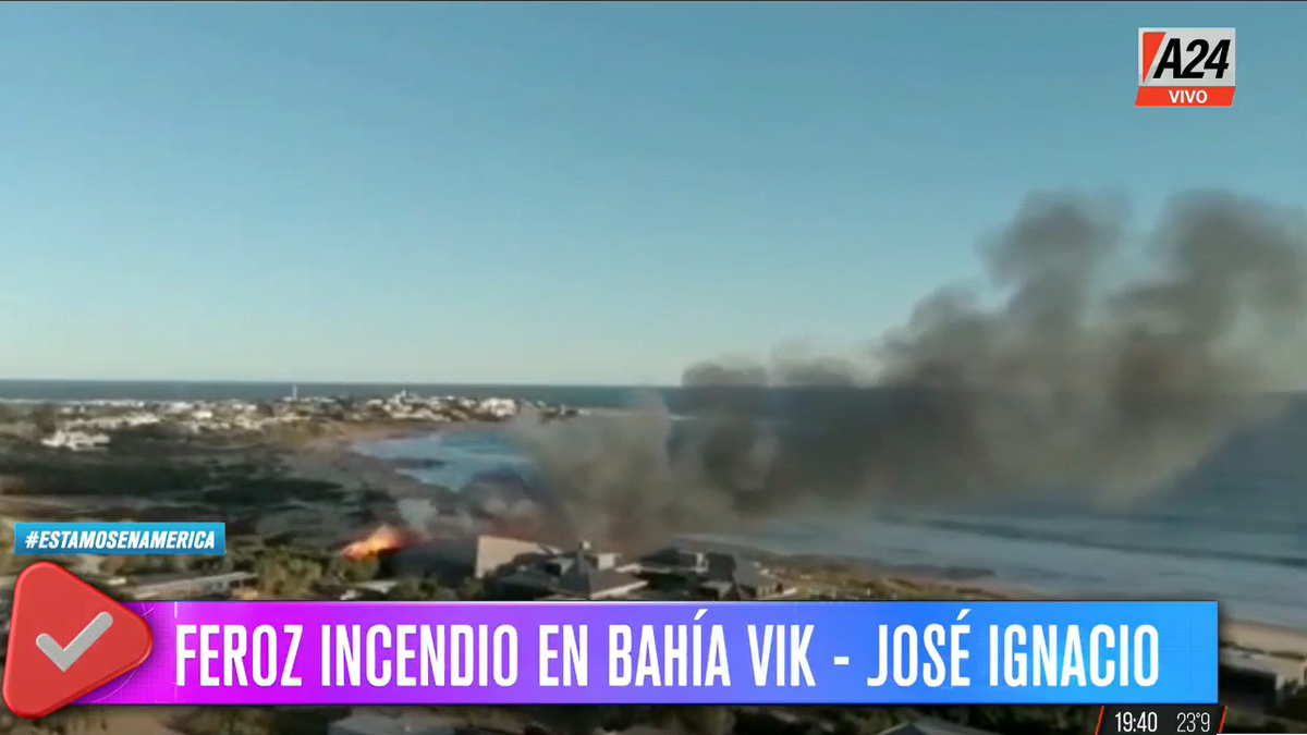 Punta del Este: feroz incendio en La Susana