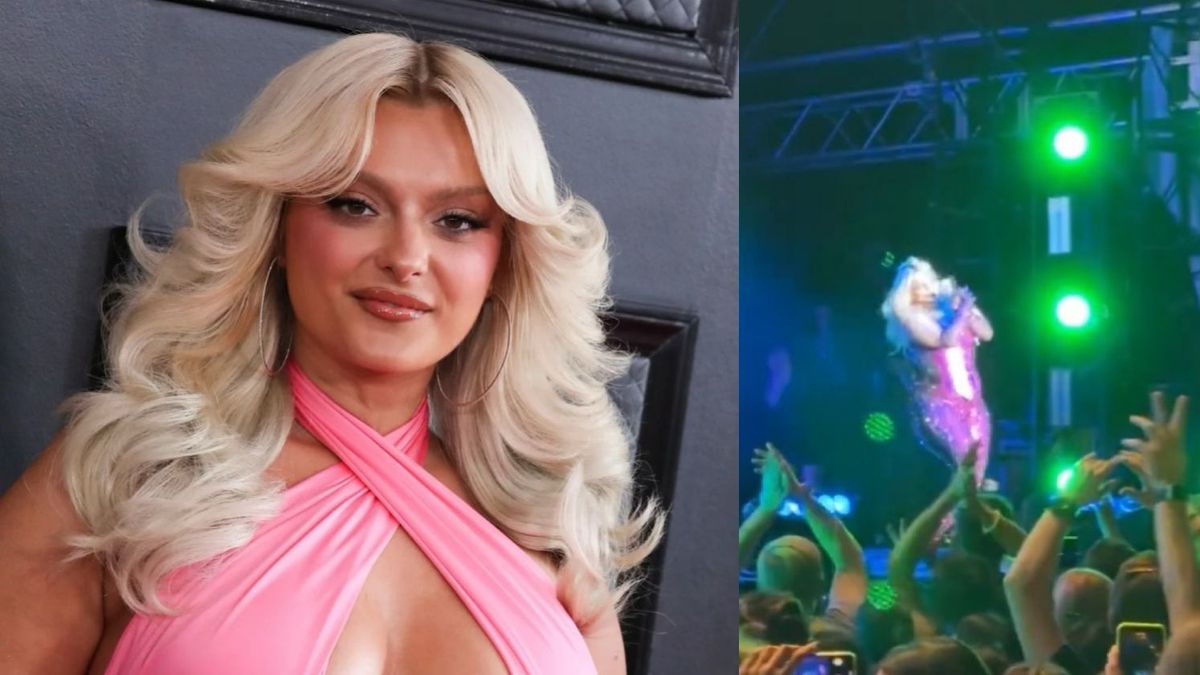 Agredieron a Bebe Rexha en pleno concierto y cayó desplomada. (Foto: Facebook / Captura de video)