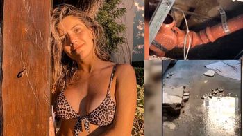 Así quedó el departamento de Laurita Fernández tras la rotura del caño