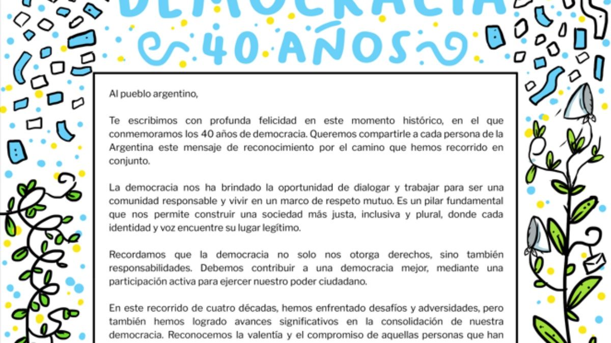 ¡Feliz cumpleaños, democracia!, la iniciativa de un grupo de ONGs para que ese día no se nos pase de largo