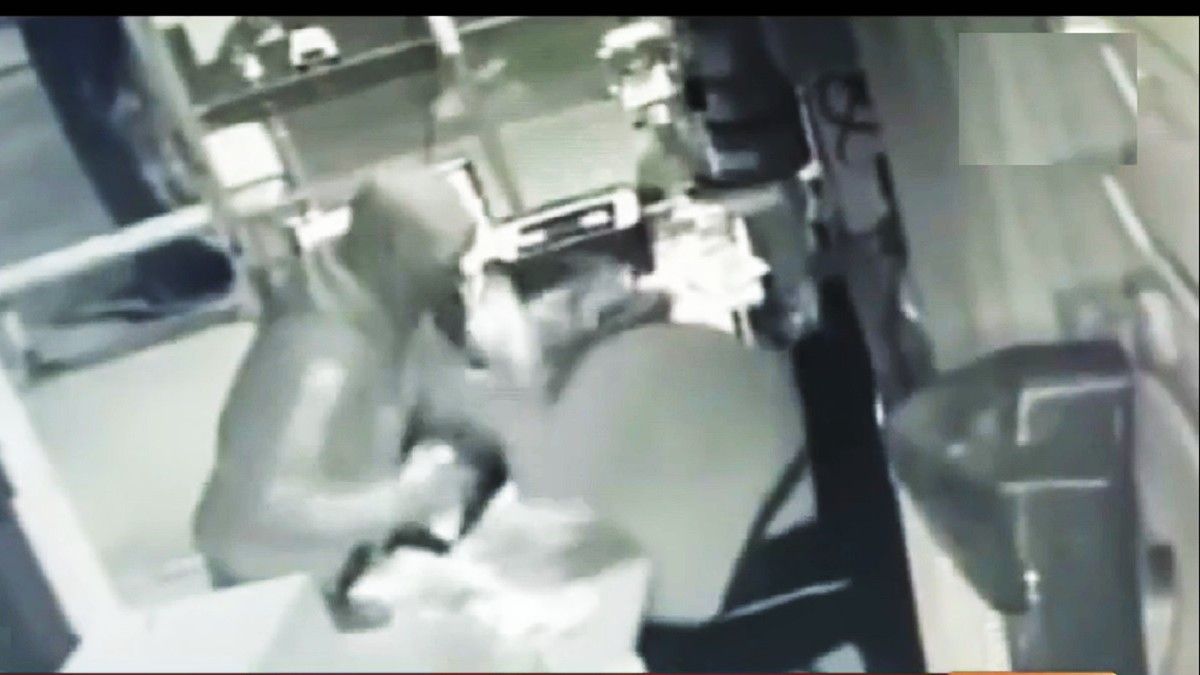 Brutal golpiza en San Pedro. Las imágenes del ataque. Foto: captura de Tv. 
