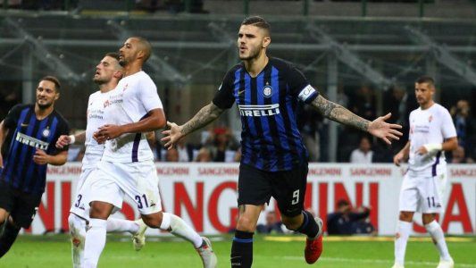Con gol de Icardi, Inter le ganó 2 a 1 a Fiorentina y se prende a la lucha en la Serie A