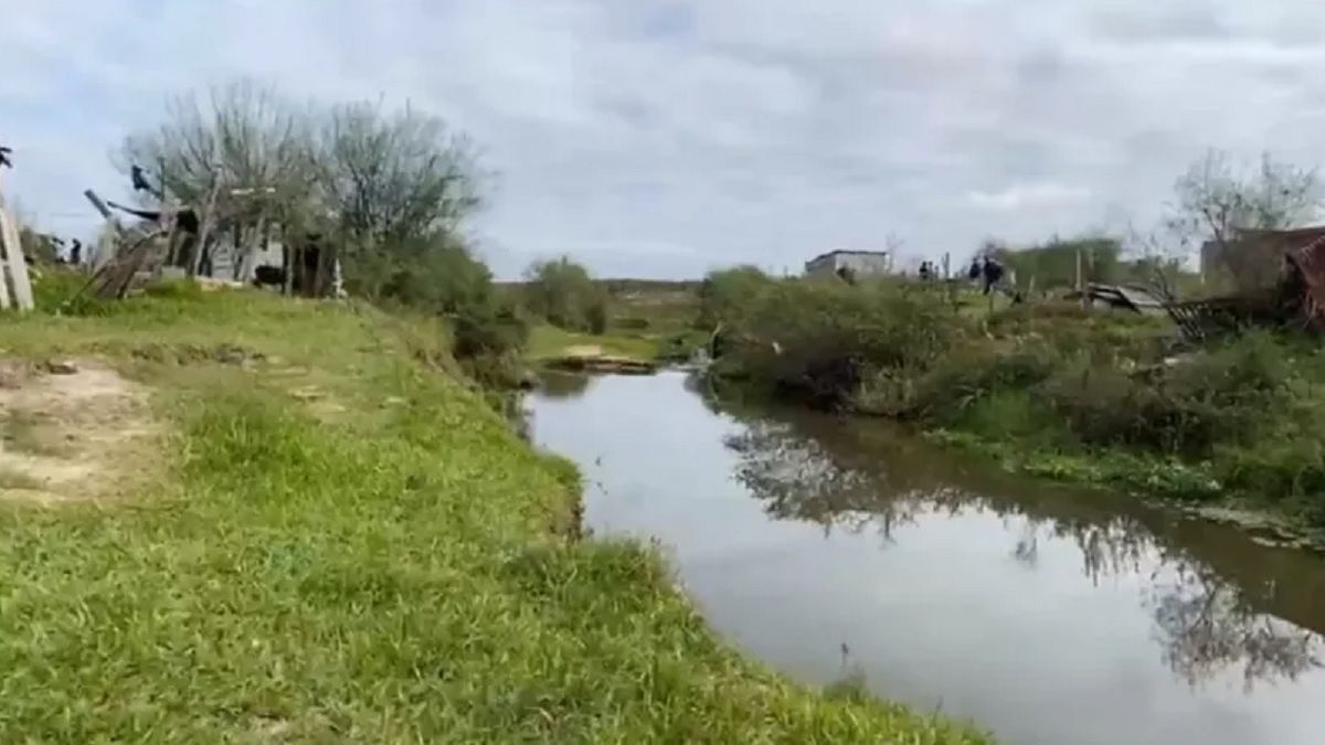 El arroyo donde fue hallado la menor. Foto: gentileza La República de Corrientes. 
