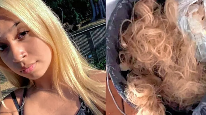 Me dejó la decoloración dos horas: fue a la peluquería por su fiesta de 15, quedó pelada y se volvió viral