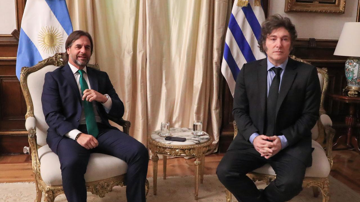 Javier Milei se reunió con Luis Lacalle Pou en la Casa Rosada. (Foto: Presidencia) Javier Milei se reunió con Luis Lacalle Pou en la Casa Rosada. (Foto: Presidencia)