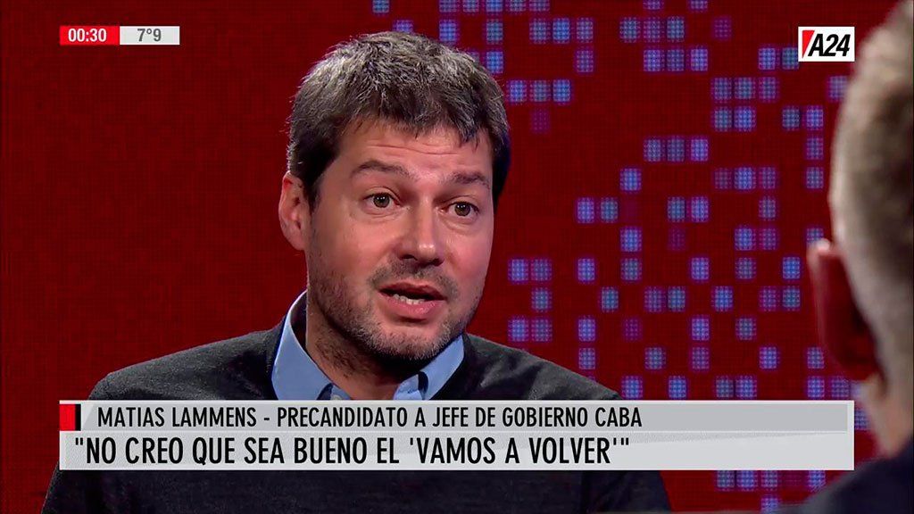 Matías Lammens y el peronismo: No sé la marcha con detalle y no creo en el vamos a volver