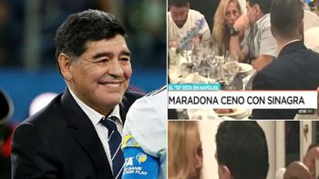 Diego Maradona cenó con Cristiana Sinagra después de 30 años