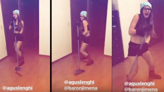 La China Suárez cantó la canción de su amiga Jimena Barón y mostró la pancita