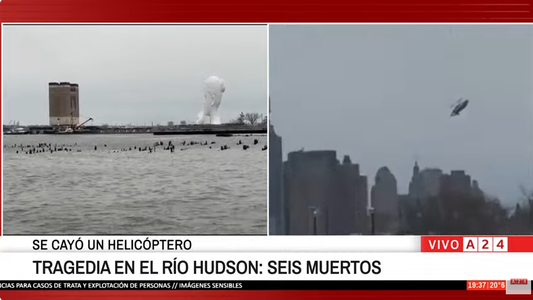 Tragedia en Nueva York: murieron 6 personas al caer un helicóptero