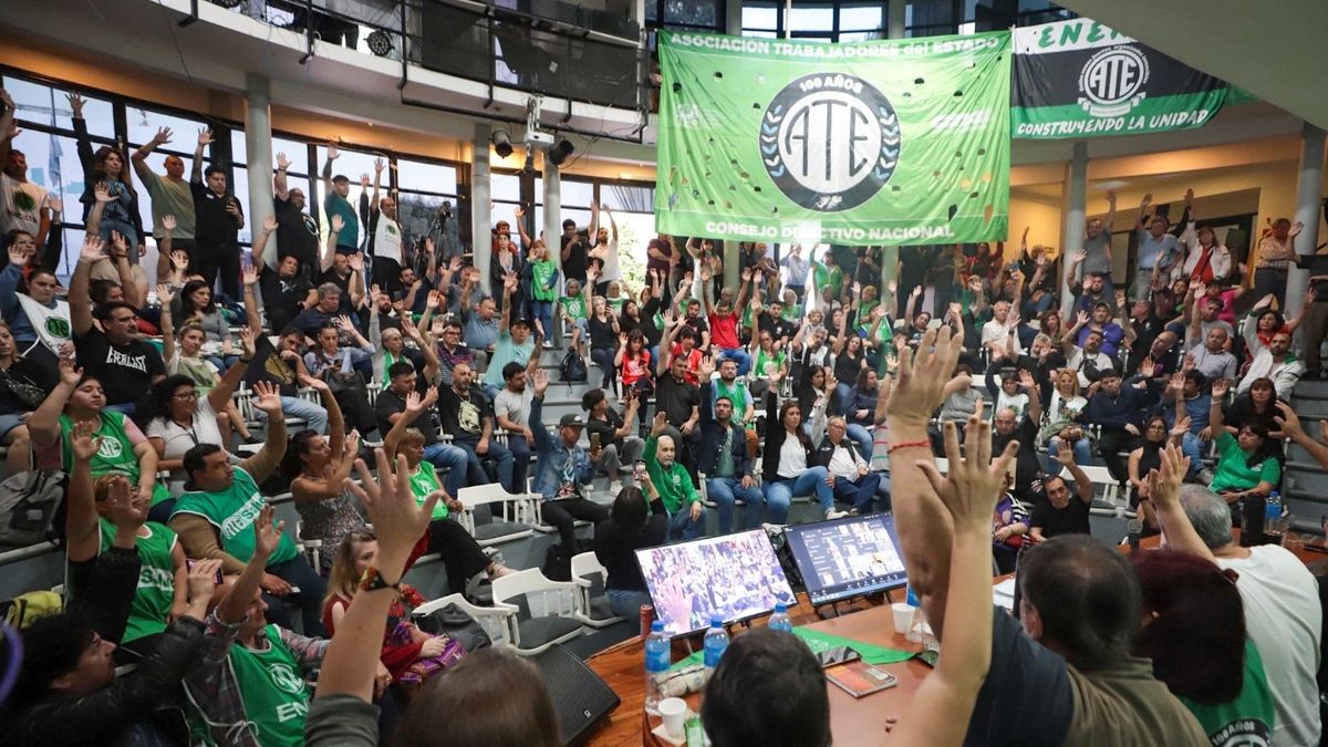 Asamblea de trabajadores de ATE.