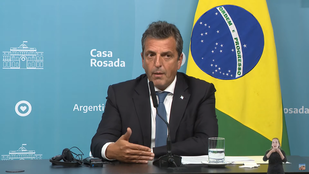 Moneda común: Sergio Massa destacó el potencial de Sur para profundizar el comercio regional (Foto: captura)