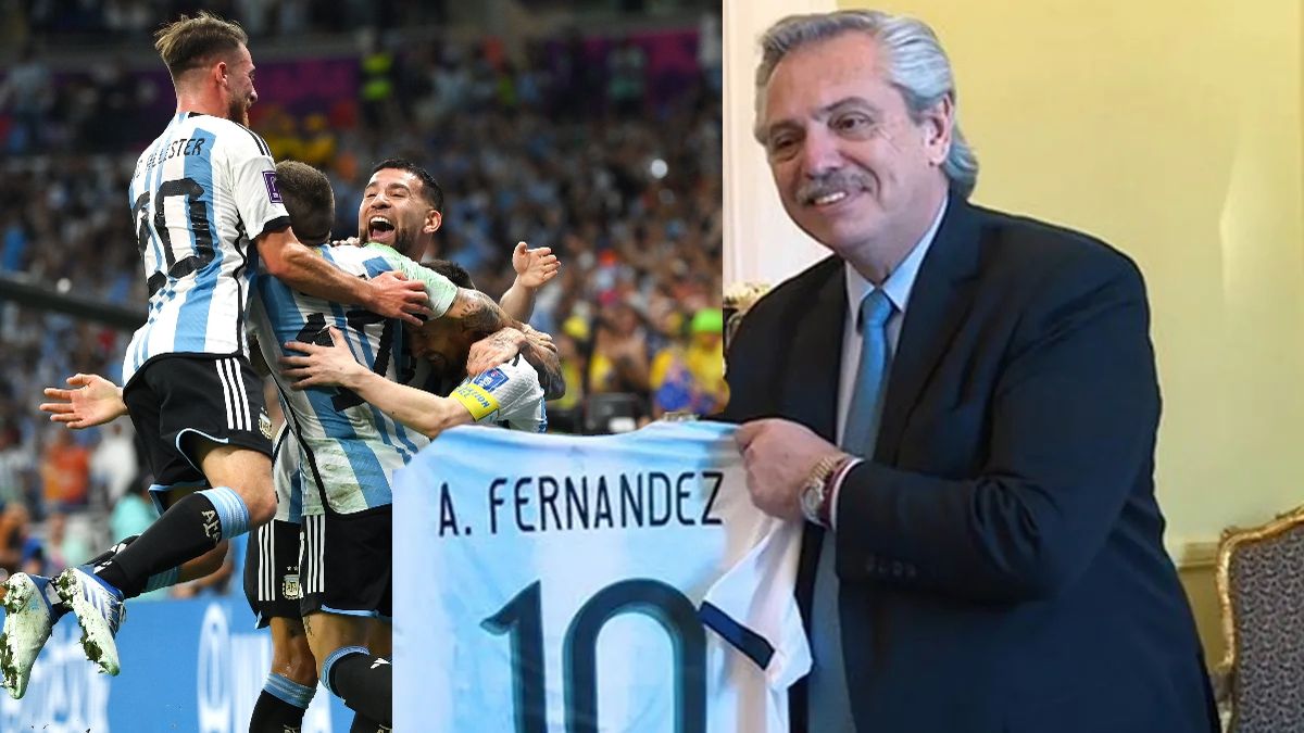 Alberto Fernández agradeció a la Selección Argentina por la victoria (Foto: Télam).
