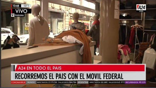 A24 recorrió Paraná para mostrar la cuarentena en el interior del país