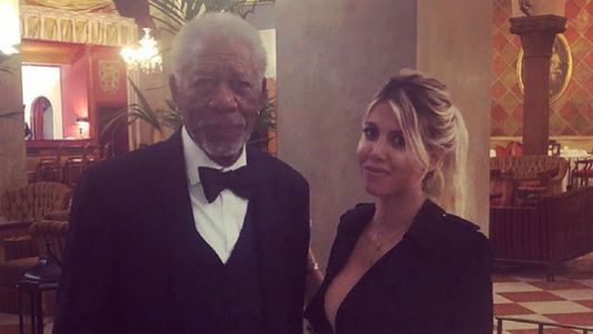 El sorpresivo encuentro entre Wanda Nara y Morgan Freeman