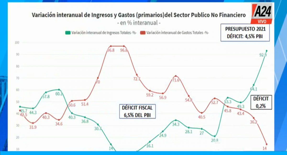 Si se mantienen las restricciones por la pandemia, se complica el ajuste del ministro Guzmán en el gasto público (Foto: Captura de TV)