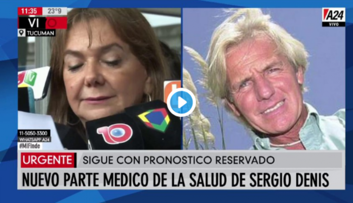 El día de su cumpleaños número 70, los médicos destacaron que Sergio Denis consolida su mejoría