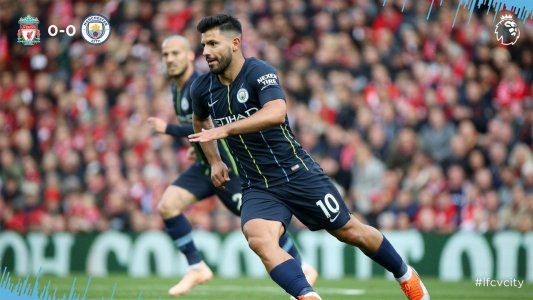 El City de Agüero empató 0-0 con el Liverpool en su visita a Anfield