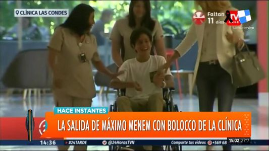 Video: Así salió del sanatorio Máximo Menem tras su operación