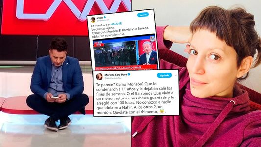 Explosivo cruce entre De Brito y Martina Soto Pose por la marcha por Nahir Galarza