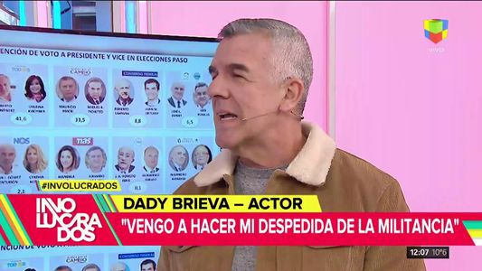 Dady Brieva anunció que dejará de hablar de política en público
