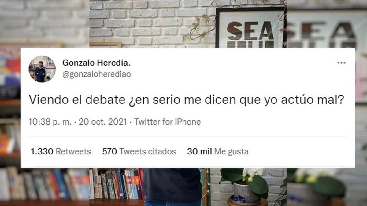 El mensaje que el actor Gonzalo Heredia dispar&oacute; desde su cuenta de Twitter, para dejar claro que no le crey&oacute; nada a ninguno de los candidatos provinciales.&nbsp;