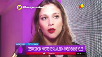 Qué dijo Barbie Vélez sobre el mensaje conciliador de Federico Bal por la muerte de su abuelo