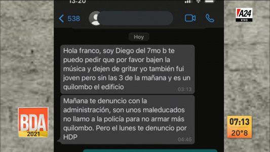 Una pelea entre vecinos, todo un relatos salvaje por chat