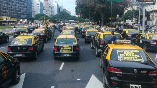 Los taxistas se movilizan a Plaza de Mayo