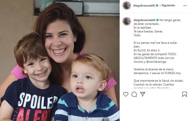 El mensaje de Diego Brancatelli a su familia en medio de su internación, al complicare su salud a causa del covid. 
