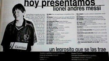 Las curiosas confesiones de Messi cuando tenía 13 años