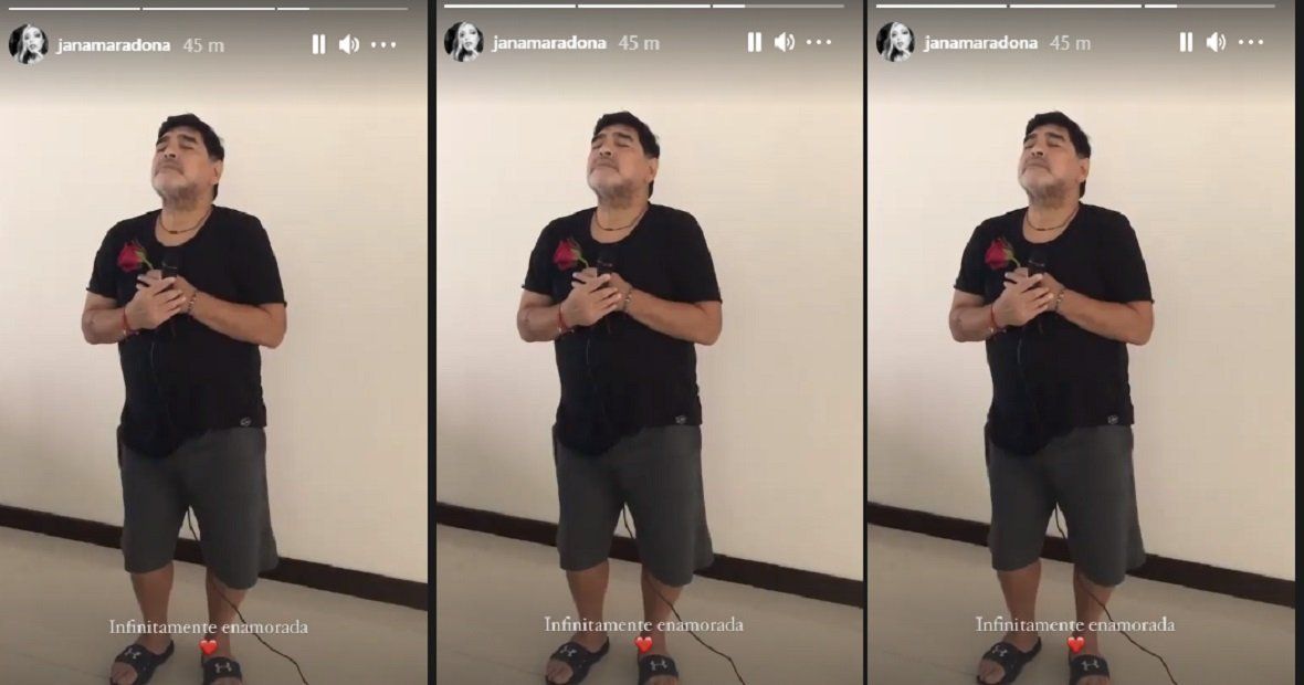 Emotivo recuerdo de Jana Maradona de Diego cantando una canción de Luis Miguel: Infinitamente enamorada
