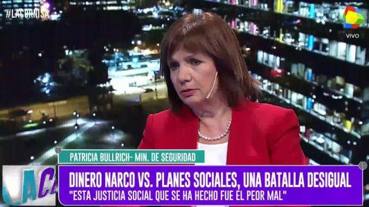 Bullrich contra los movimientos sociales: Muchos permitieron el narcotráfico como el mal menor