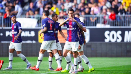 Di María aportó un gol en el triunfo 2-1 de PSG ante Angers en una Ligue 1 ya definida