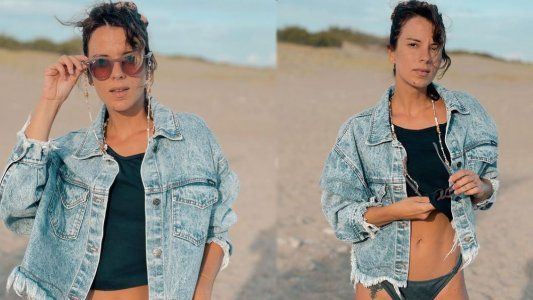 El inesperado destape de Gimena Accardi en colaless en la playa