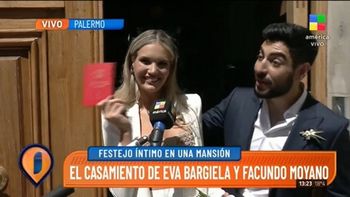 Este mediodía se casaron Eva Bargiela y Facundo Moyano