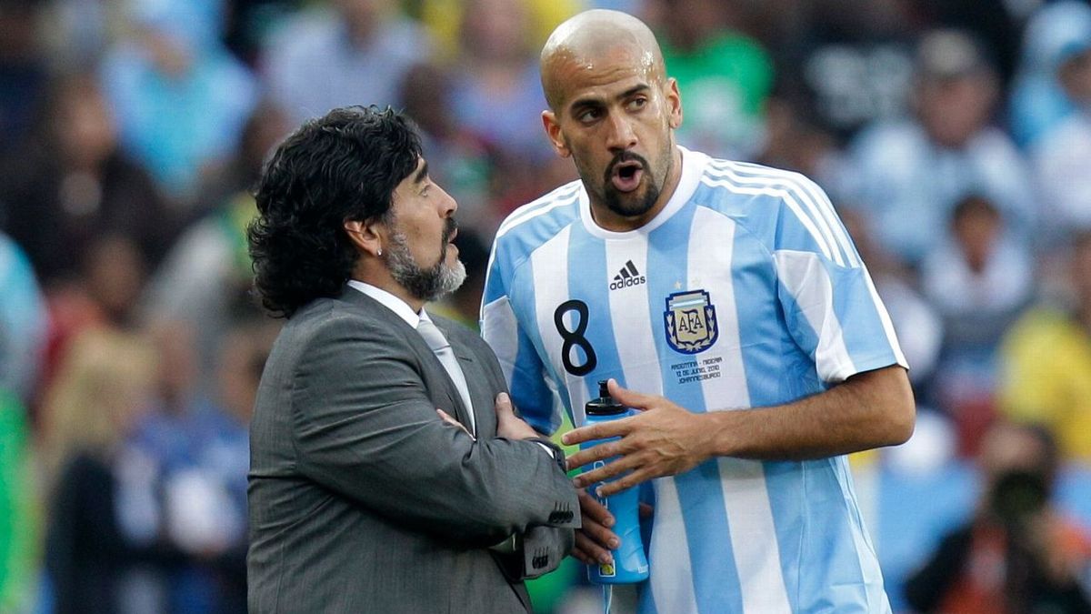 Maradona como DT en Sudáfrica 2010