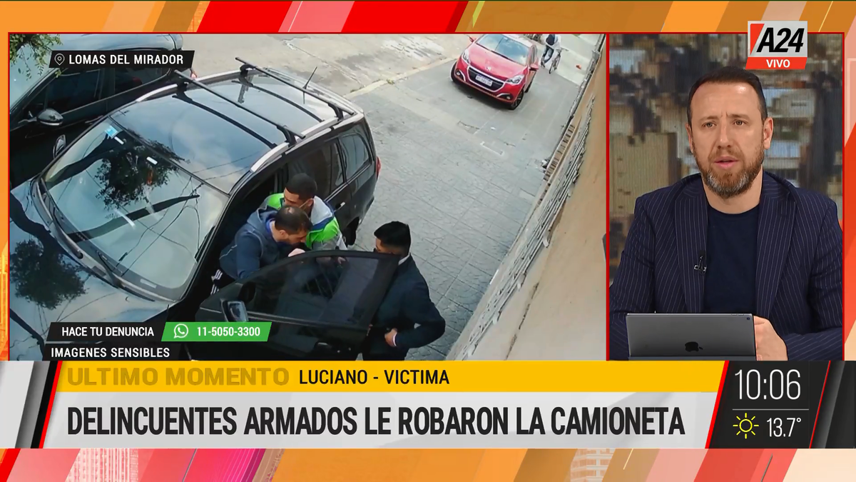 Así le roban el auto a un hombre en Lomas del Mirador. (Captura de Tv)