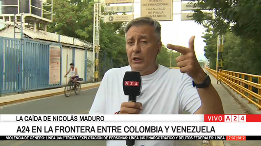 El equipo de A24 en la frontera de Venezuela y Colombia