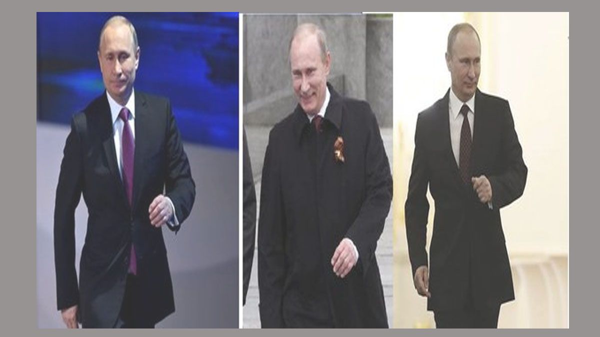 Tres momentos de Vladimir Putin caminando