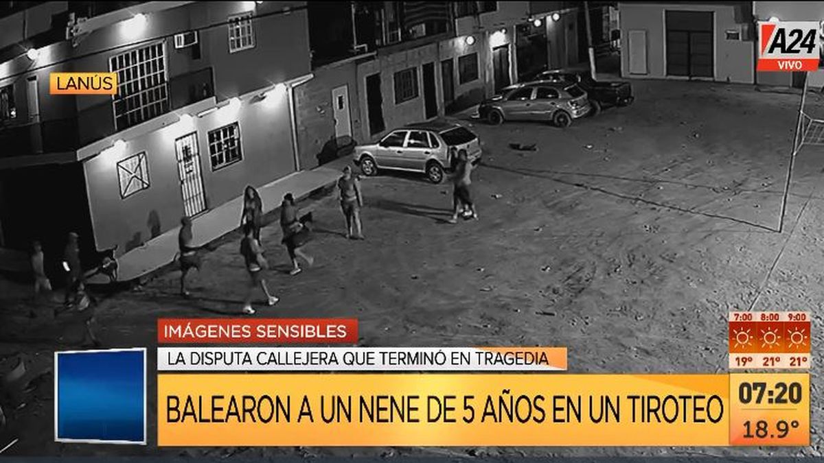 Lanús: balearon a un nene de 5 años en medio de un tiroteo. (Captura de Tv)